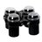BUCKETS SEALED P0LYCARBONATE LID 200ML (SET 4)