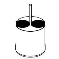 Adaptor for 2 x 38mm x 106mm tubes