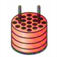 Adaptor 19 x 15 ml DIN standard tubes (red)