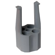 ADAPTERS - GREY - 4 x 10ml FLAT BOTTOM TUBES (SET 4)