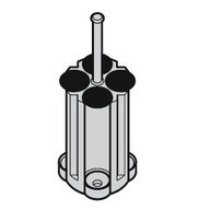 Set of 2 Adapters for 4 x 4-10ml Flat/Round Bottom Tubes