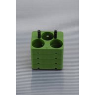 Set of 4 Rectangular Adapters 3 x 50 ml DIN