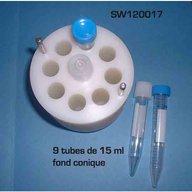 4 adapters for 4x9 tubes of 15 ml - conical bottom