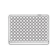 Support plate for 1 PCR-plate 96-well