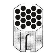 Plastic bucket for 17 x 5 ml tubes 13 x 75 mm