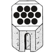 Plastic bucket for 10 tubes 8-14 x 66-100 mm