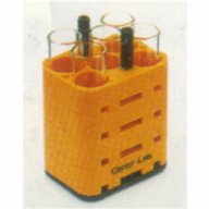 Adaptor 5 x 25 ml DIN standard tube, Centri-Lab (orange)