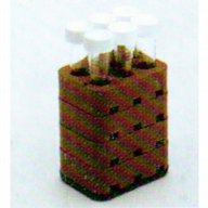 Adaptor 6 x 15 ml Falcon-type tube, Centri-Lab (brown)