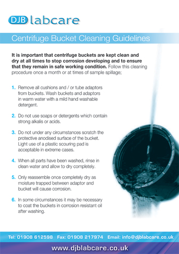 Centrifuge Bucket Cleaning Guidelines